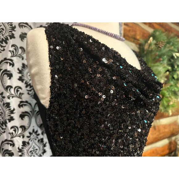 Sequin Embellished Sleeveless Tank Top By Central Park West Size Small NWT MSRP - Picture 2 of 5